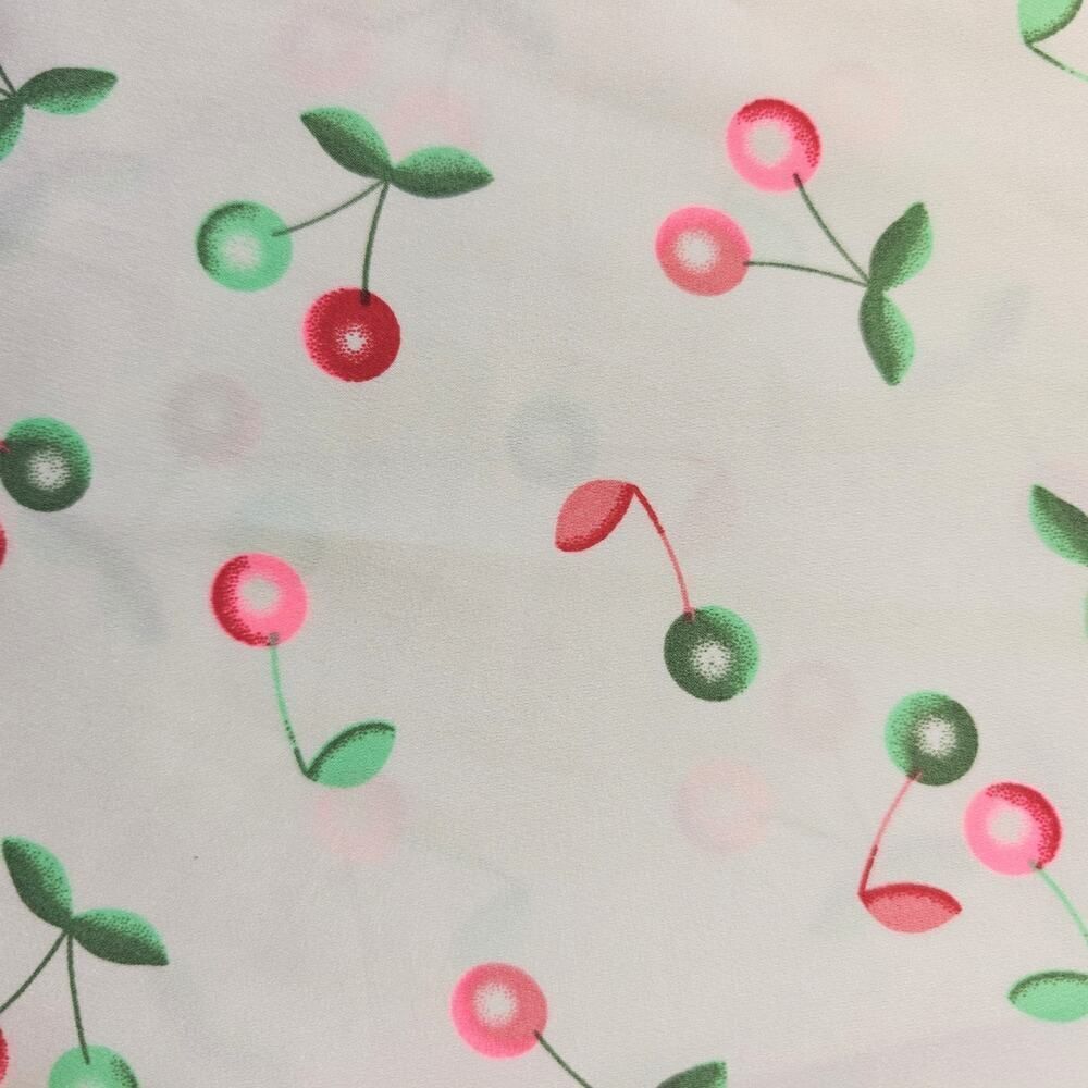 Colsie white cherry satin pajama tank short set sz L - Picture 7 of 14